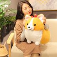 thumbnail image 4 of Gwong Juguete Bowknot de pie lindo corgi perro peluche muñeca peluche juguete casero sofá cojín decoración Gwong 30004416, 4 of 7