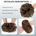 thumbnail image 5 of Messy Bun Beach Blonde Hair Piece Human Hair Blonde – Natural Soft Updo Look, Secure & Lightweight Hair Bun Extensions For Women, messy bun hair piece, 5 of 7