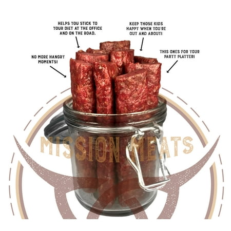 Mission Meats, Tasty Original Grass Fed Beef Bars, 12 (Best Meat To Make Beef Jerky)