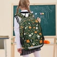thumbnail image 7 of FORMRS Unisex School Backpack 17" Student Travel Bag with Laptop Compartment, Orange Flowers, 7 of 7