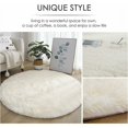 thumbnail image 2 of Round Rug, Modern Shag Rug, Bedside Rug for Bedroom, Comfortable and Soft Non-Slip Shag Rug, Light Gray, 40cm, 2 of 3