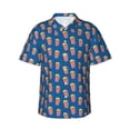 thumbnail image 2 of Goofa Cute Popcorn Hawaiian Shirt for Men, Unisex Summer Beach Casual Short Sleeve Button Down Shirts,Aloha Tropical Floral print shirt-Small, 2 of 9