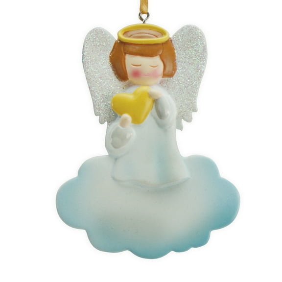 Angel Memorial Christmas Round Disc Ornament
