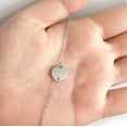 thumbnail image 2 of Silver Disc Initial Letter K Bracelet Dainty Jewelry Friendship Gifts, 2 of 5