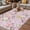 Light Pink, variant on Sage Green Spring Floral Outdoor Rug for Patio/Deck, Non-Slip Large Area Rug 4 x 6 Ft, Elegant Farmhouse Flowers Birds Watercolor Indoor Outdoor Rugs Washable Area Rugs, Camping Rug Carpet Runner