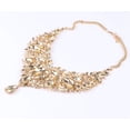 thumbnail image 4 of Fashion Women Bridal Choker Statement Crystal Teardrop Necklaces Earring Collar Boho Costume Jewelry Sets, 4 of 6