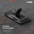 thumbnail image 3 of VRS DESIGN Origin Wallet Case for iPhone 16 (2024), Rugged Semi-Automatic 3-Card Holder Slot & Kickstand Phone Case (Metallic Red), 3 of 5
