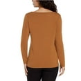 thumbnail image 3 of Banana Republic Womens Boat Neck Long Sleeve Top Brown Large, 3 of 4