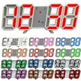 thumbnail image 2 of Glowing Night Mode Date Temperature Display Precise Digital Clock 3D LED Electronic Table Clock Wall Decor Household Supplies, 2 of 8