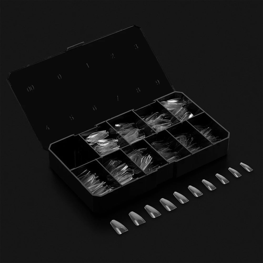 Foxy Gel Tips - Natural Medium Coffin Gel Filled Tips