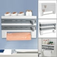 Home Kitchen Cling Film Storage Rack Shelf Cutter Wall Mount Paper