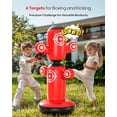 thumbnail image 3 of Saco de boxeo QPAU giratorio 360° para niños con guantes y bomba, 3 of 7