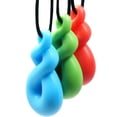 thumbnail image 3 of Sensory Chew Necklace for Kids, 4 Pack Silicone Teething Necklace for Baby, Chewing, 3 of 3