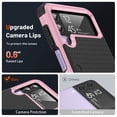 thumbnail image 4 of Nalacover Samsung Galaxy Z Flip 4 Case, Heavy Duty 3 in 1 Rugged Shockproof Rugged Silicone Hybrid Hard PC Soft TPU Bumper Camera Raised Drop Protective Girls Women Boy Men Phone Covers, Pink, 4 of 8