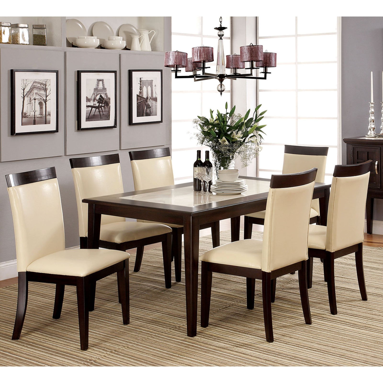 Mainstays 5 Piece Faux Marble Top Dining Set Walmart for The Brilliant  kitchen table sets from walmart for your Reference