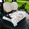 thumbnail image 2 of Golf Cart Seat Covers for 2 Seater,Coastal Microfiber Cart Seat Towel Blanket,Ocean Starfish Coral Shell Conch Aesthetics Blue Absorbent NonSlip Bench Seats Protector for Golf Course 51"x31", 2 of 9