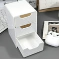 thumbnail image 3 of Mini Chic 3-Tier Drawer Organizer for Desk Perfect for Office Supplies, Jewelry Cosmetics Storage Desk Organizer, 3 of 8