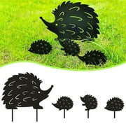 4 pcs acrylic hedgehog contour pile courtyard garden Lifeline plug decoration