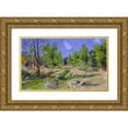 thumbnail image 1 of Chodyukov, Aleksander 18x12 Gold Ornate Wood Framed with Double Matting Museum Art Print Titled - Green Birches, 1 of 4
