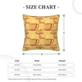 thumbnail image 4 of Square Throw Pillow Covers with Core, Cartoon Coffee Yellow Graffiti Pillows for Sofa Beds, 18" x 18" Multicolor, 4 of 9