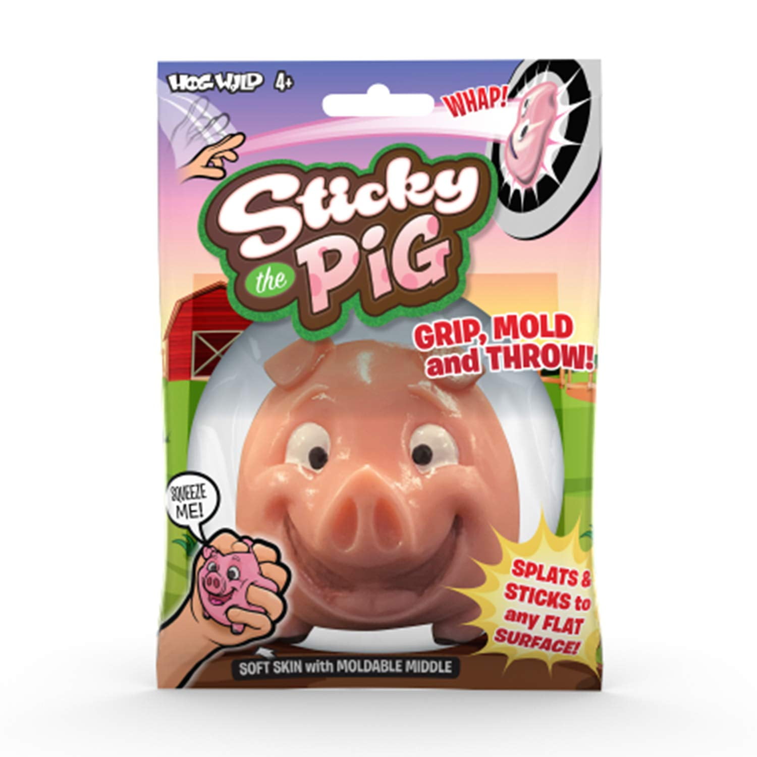 Squishy Toy Splats and Sticks to Flat Surfaces Details about   Hog Wild Sticky Tootsie Roll 
