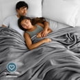 thumbnail image 5 of Bare Home Microplush Fleece Blanket - 300 GSM - Fuzzy Microfleece - Soft & Plush - Giant, Gray, 5 of 10