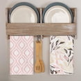 thumbnail image 4 of Pink Floral Leaves Boho Kitchen Towels Dish Towels, 18x26 Inch Seasonal Decoration Hand Towels Set of 4, 4 of 6