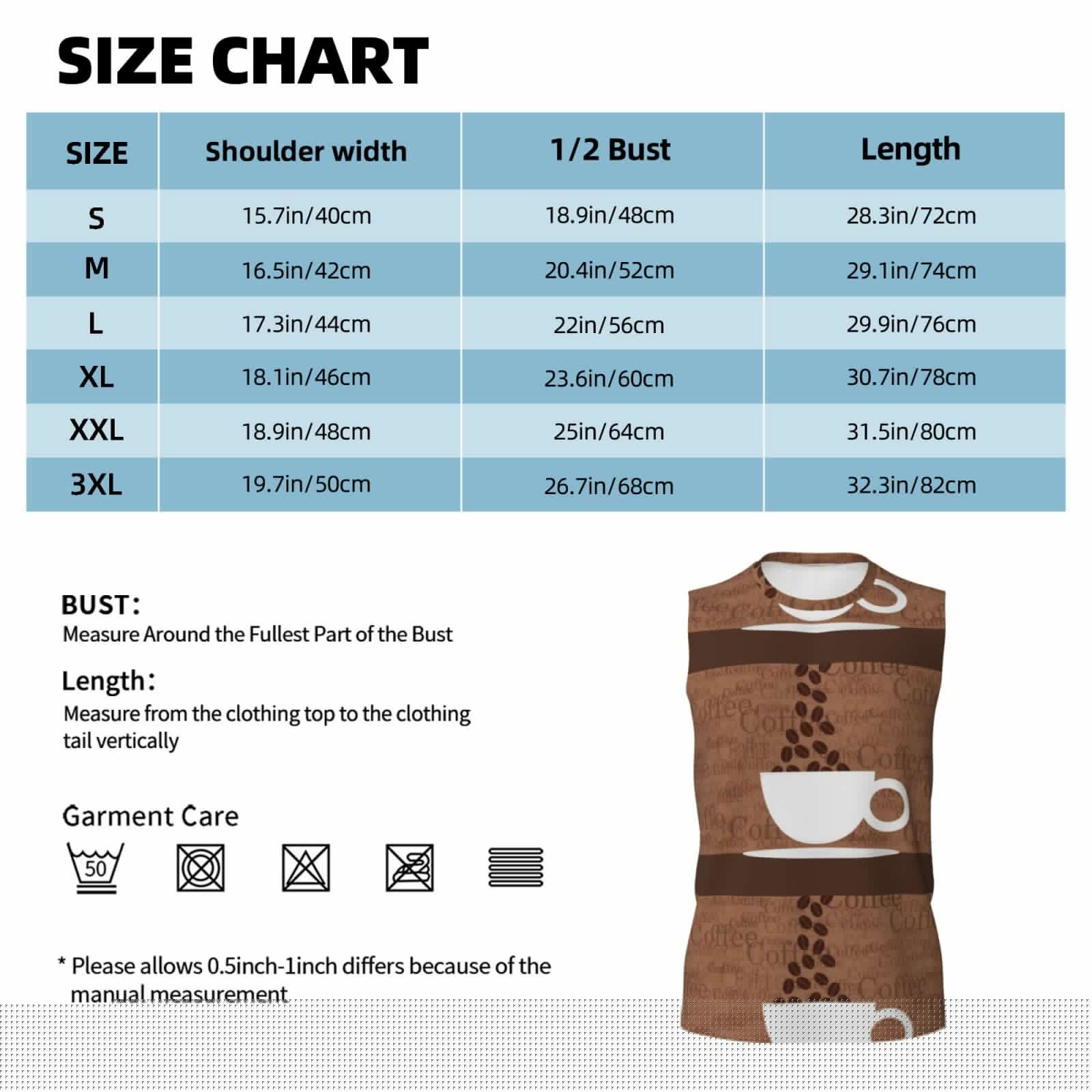thumbnail image 4 of Picia Coffee Cafe Cup mens Cotton Tank Undershirts , Moisture-wicking Ribbed Tanks, Lightweight Cotton Tank Undershirts-3X-Large, 4 of 8