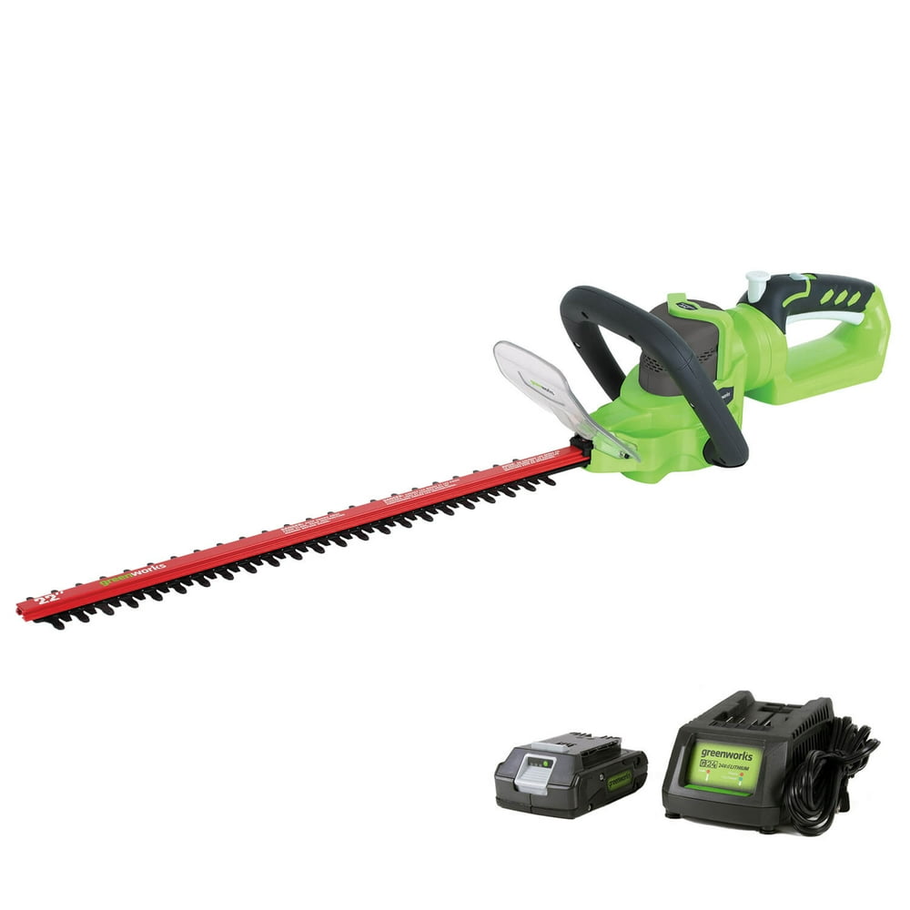 Greenworks 24V Hedge Trimmer 2.0Ah Battery and Charger Included 22232