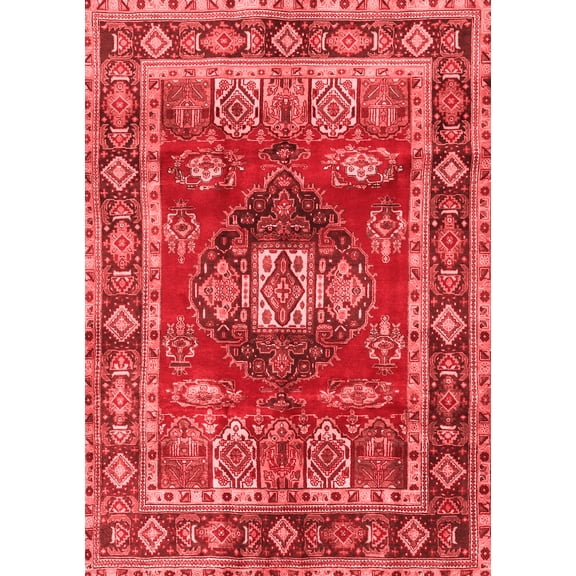 Ahgly Company Indoor Rectangle Persian Red Traditional Area Rugs, 5' x 7'