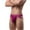 Hot Pink, variant on Men G-String Briefs Casual Breathable Underwear Loose Elastic Waistband Pouch Slim Wear White XL