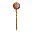 thumbnail image 1 of Orange Foncé Blanc Belles Fleurs Rétro Métal Cheveux Bobby Pin Headwear, 1 of 3