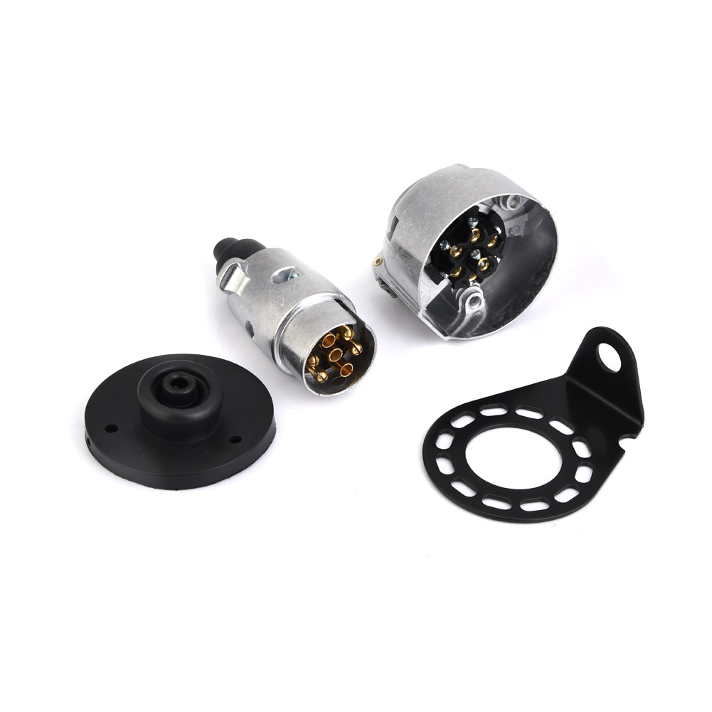 Trailer Socket 12V 7Pin Trailer Plug Socket Connector Adapter Bracket