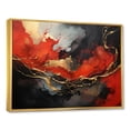 thumbnail image 2 of Designart "Marble Fire Red and Gold Fusion III" Abstract Framed Wall Art - Modern Red Abstract Painting Bedroom Framed Canvas Wall Art, 2 of 6