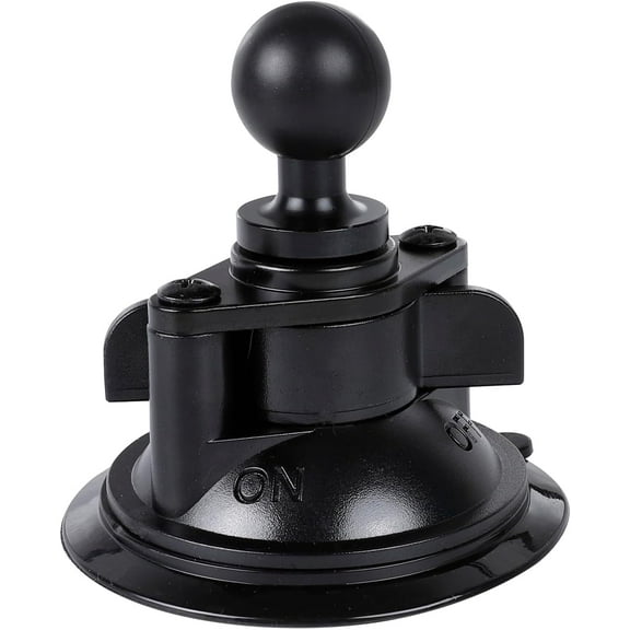 Suction Cup Base Mount with 25mm/1" Ball,Compatible with RAM Mounts and Other B Size Double Ball Socket Arm