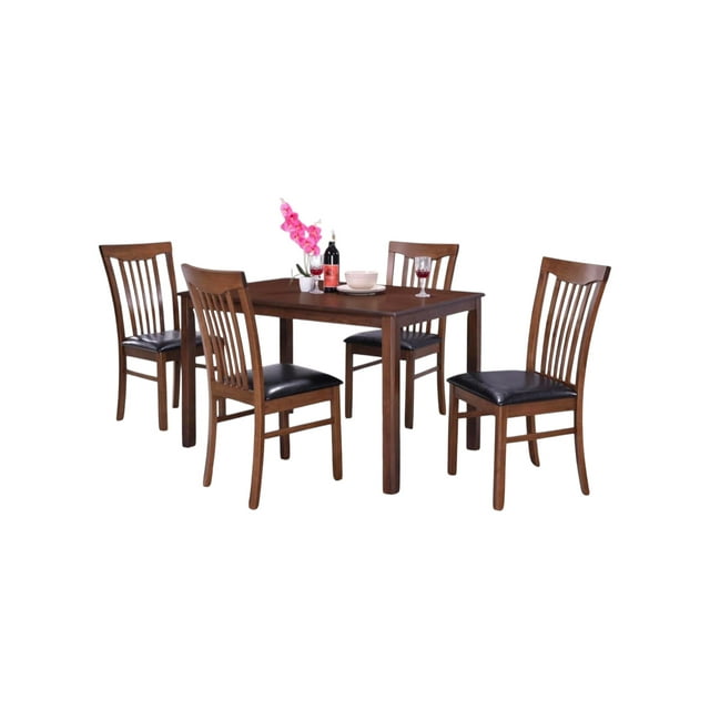 Comedor Rectangular Abigail con 4 Sillas De Madera