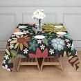 thumbnail image 3 of Pioneer Flower Floral Print Pattern Square Tablecloth,Waterproof Square Table Cover,Wipeable Spillproof Washable Table Cover for Home Kitchen Party Decor 42"X42"(107x107cm), 3 of 6