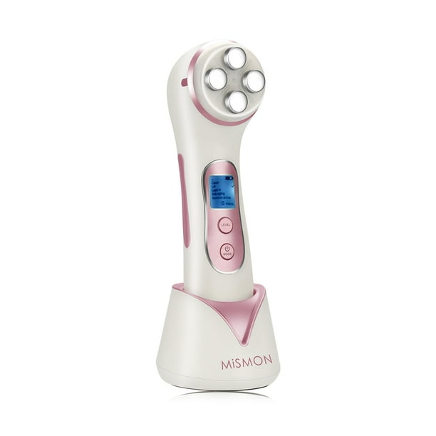 MiSMON Máquina Facial de Alta Frecuencia Dispositivo de Microcorriente de Terapia de Luz, Masajeador Facial Multifuncional 5 en 1 para Cara