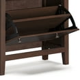 thumbnail image 3 of Acadian 32-inch-Wide Transitional Entryway Shoe Storage Cabinet in Brunette Brown, 3 of 17