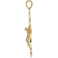 thumbnail image 2 of Avariah Diamonds 14K Yellow Gold Textured Cut-Out Crucifix W/Budded Tips Charm - 43.8mm, 2 of 6