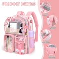 thumbnail image 4 of Mochila transparente Attmu Heavy Duty PVC transparente rosa, 4 of 7