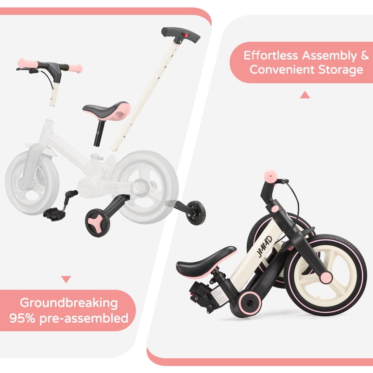 JMMD, 6-in-1 Toddler Bike, Pink, for Ages 18-60 Months - Walmart.com