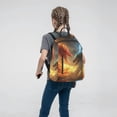 thumbnail image 5 of Xecao Red And Blue Fire Dragon B print Backpack For women men Aesthetic Lightweight Travel Daypack Simple Cute Backpack For Bookbag, 5 of 5