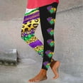 thumbnail image 2 of QATAINLAV Women's Leggings 2025 Mardi Gras Outfits Casual High Waisted Tummy Control Workout Leggings Milk Silk Soft Butt Lifting Tight Pants Multicolor S Dollar Deals, 2 of 5