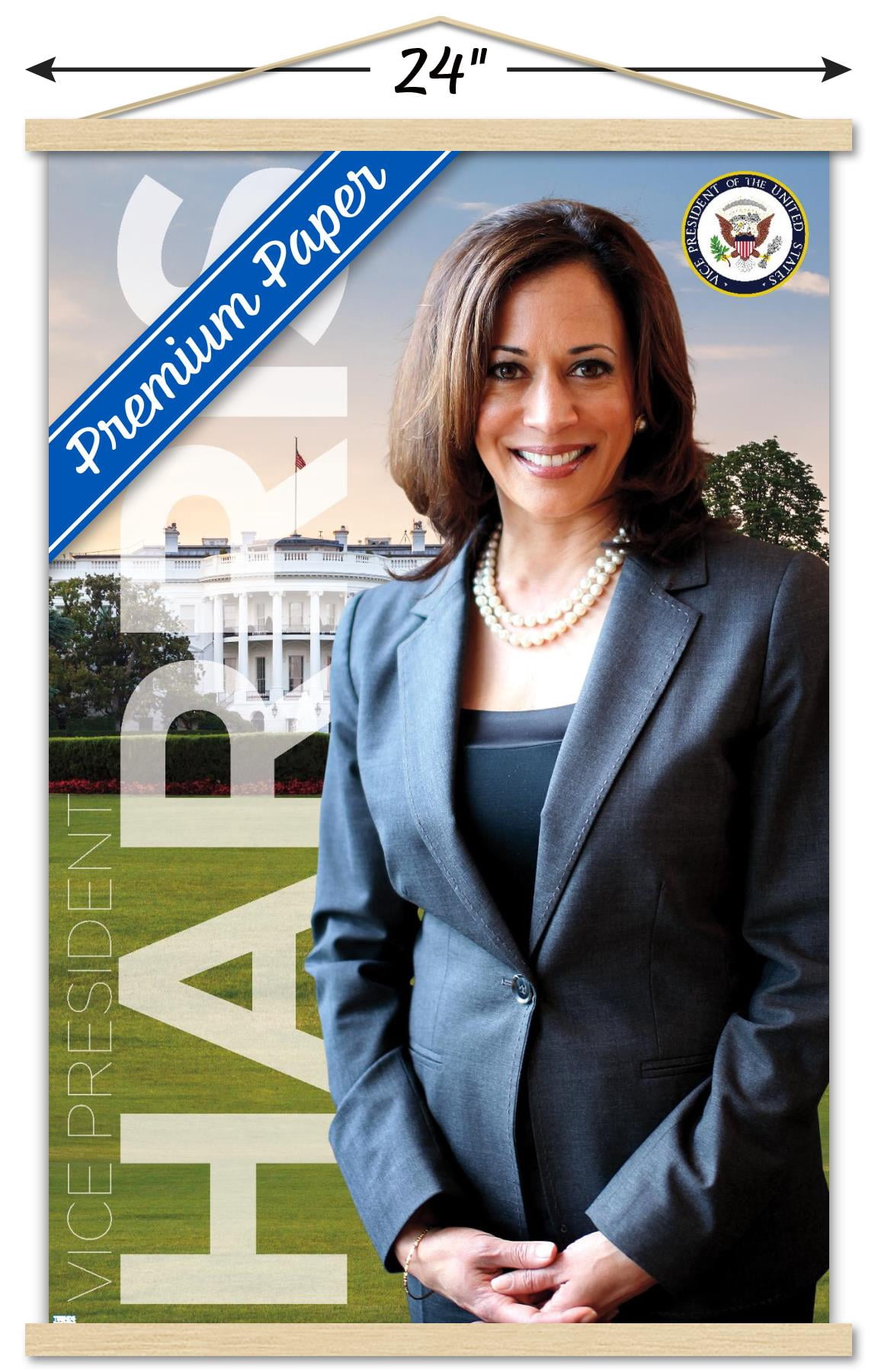Kamala Harris - Vice President Wall Poster with Magnetic Frame, 22.375" x 34"