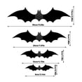 thumbnail image 4 of Indoor Halloween Decorations, Halloween Party Supplies, Halloween Wall Decals, Bat Halloween Decor, Assorted Size Black Paper 3D Bat Wall, Self-Stick Peelable Bat Decals Suitable, 4 of 8