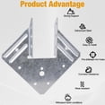 thumbnail image 4 of Attaches Hurricane pour Rafters 24 Pack, Sangles de Toit Hurricane de 18 Niveaux pour Abri, Attaches Rafter Galvanisées Robustes, Clips en Bois Hurricane, 4 of 6