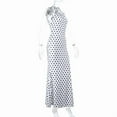 thumbnail image 5 of Polka Dot Halter Maxi Dress (S, White), 5 of 6