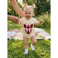 thumbnail image 4 of BemeyourBBs Newborn Baby Boy Girl Lobster Crayfish Outfits Bubble Romper Cute Infant Summer Clothes Embroidered Short Sleeve Bodysuit One Piece Jumpsuit Playsuit, 4 of 9