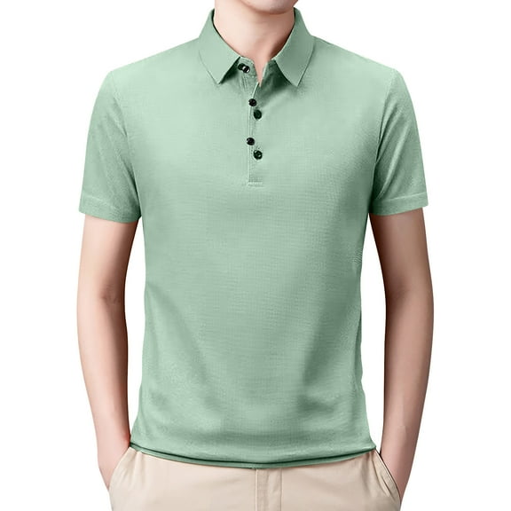 Men's Polo Shirts Short Sleeve Regular Fit Casual Business Golf Green Casual Workout Fit Shirts XXXL